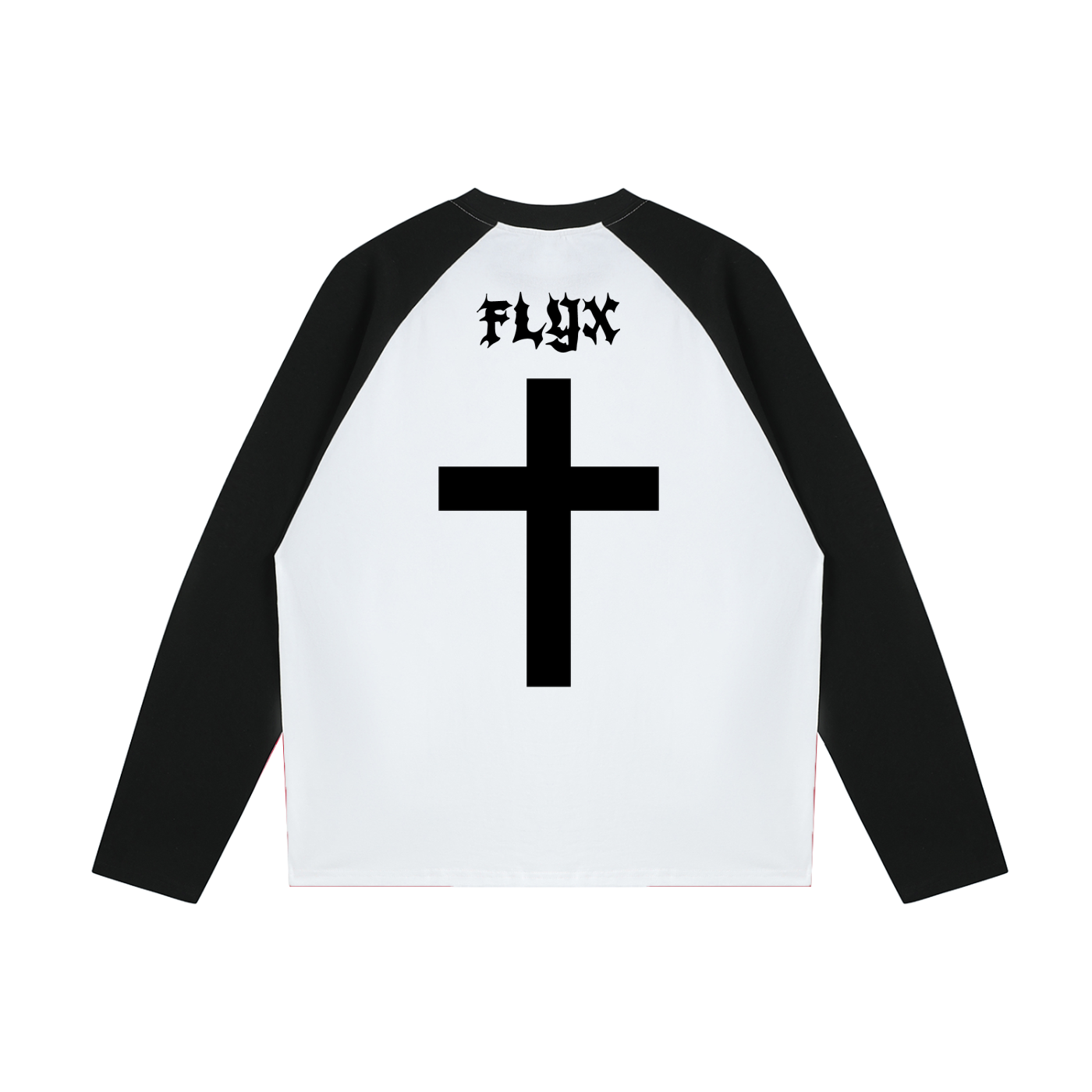 ‘GOD SAVES’ Graphic Raglan Long-Sleeve Tee
