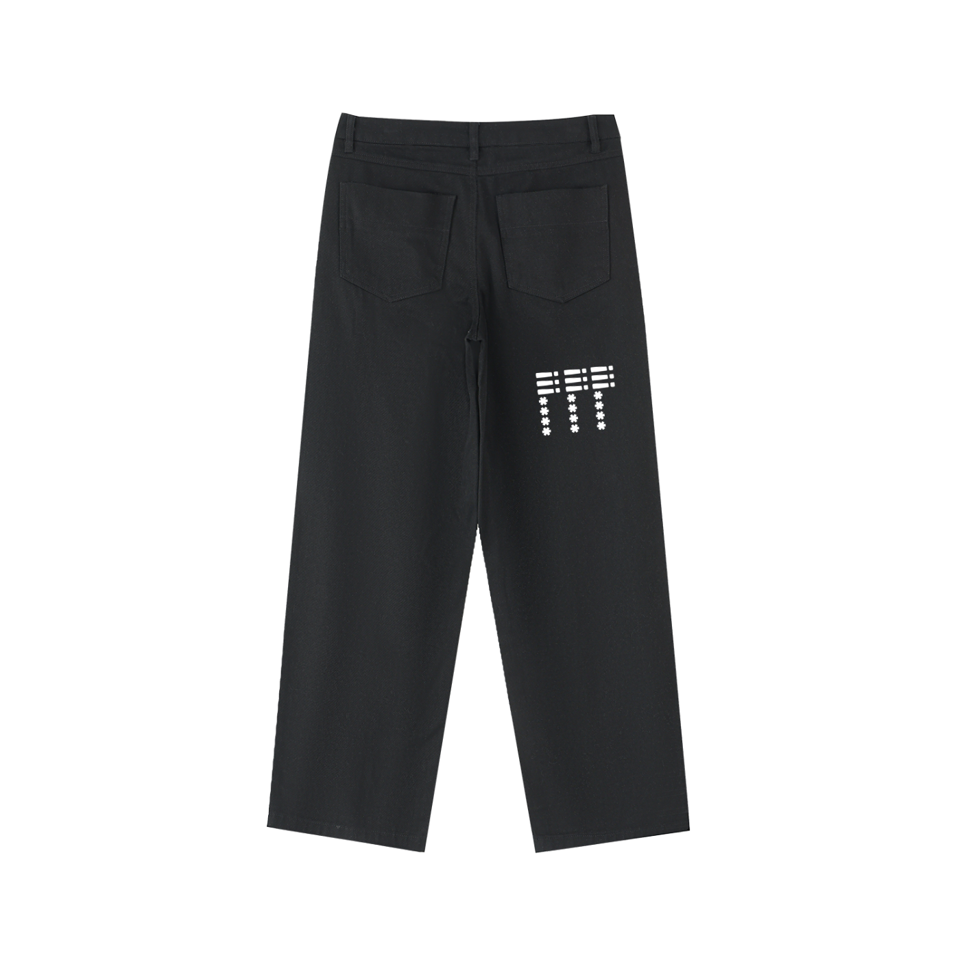 ‘Anti Pop-Cult’ Graphic Heavyweight Cotton Straight-Leg Pants
