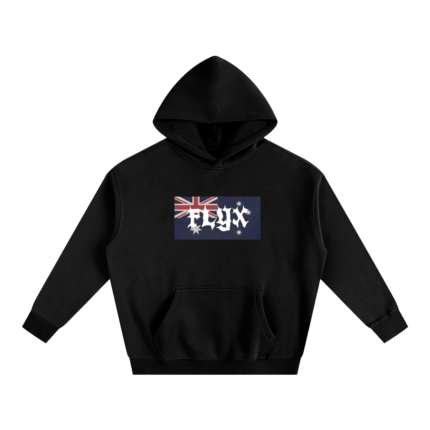 ‘P-CITY’ Graphic Oversize Fleeced Hoodie